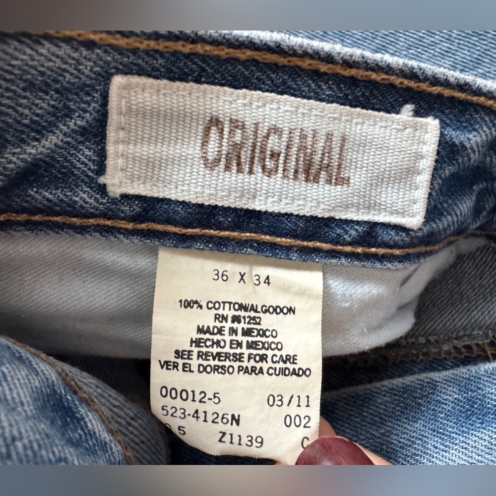 90s Classic Arizona Jeans Men's Boot Cut Cotton Casual Blue Denim 36*34 - Picture 5 of 7